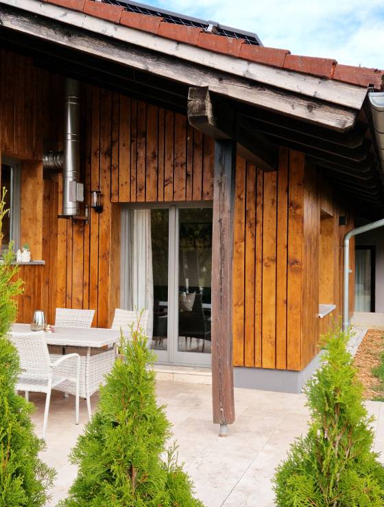 Terrassenbereich Ferienhaus von Franz Josef in Untergriesbach